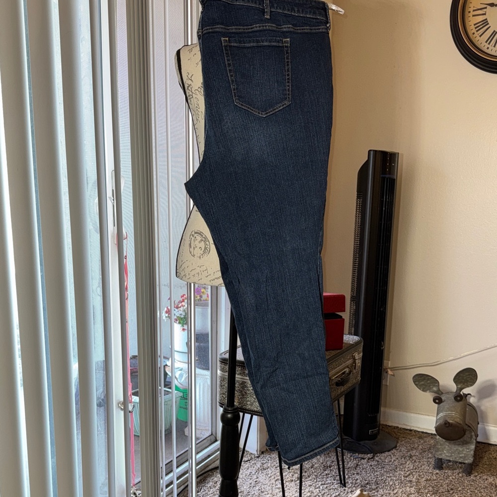 torrid Dark Wash Straight Leg Jeans - Navy Blue